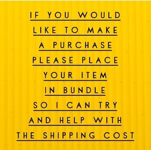 Bundle and Make offer for shipping discount